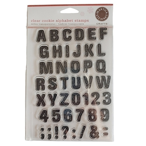 🟣M01 * Martha Stewart Cookie Alphabet Letter Clear Rubber Stamps Christmas - Picture 1 of 2